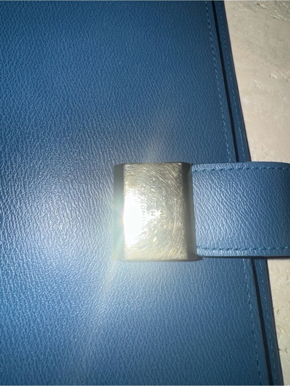 Authentic Smythson of Bond Street A4 leather portfolio - discontinued- Blue